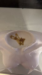 White 3d printed Torso Art Vase with Butterfly Accents, Modern Abstract Decor
