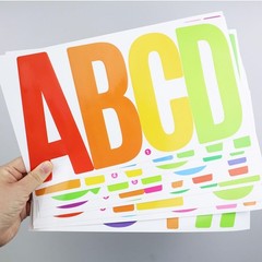 20 Sheets 6 Inch Letter Number Stickers, Self Adhesive Vinyl Capital Alphabet…
