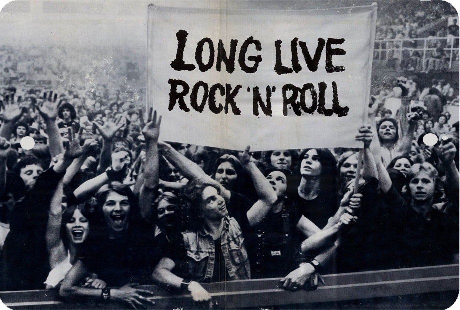ROCK & ROLL MUSIC Sign 8 x 12 Emblem LONG LIVE Version