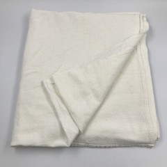 Vintage White Throw Blanket 72 in L x 66 in W Plain Design Guest Bedroom Decor