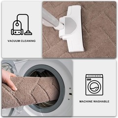 Easy Care Area Rug 4ft x 6ft, Non-Slip Machine Washable Entry Rug, Stain