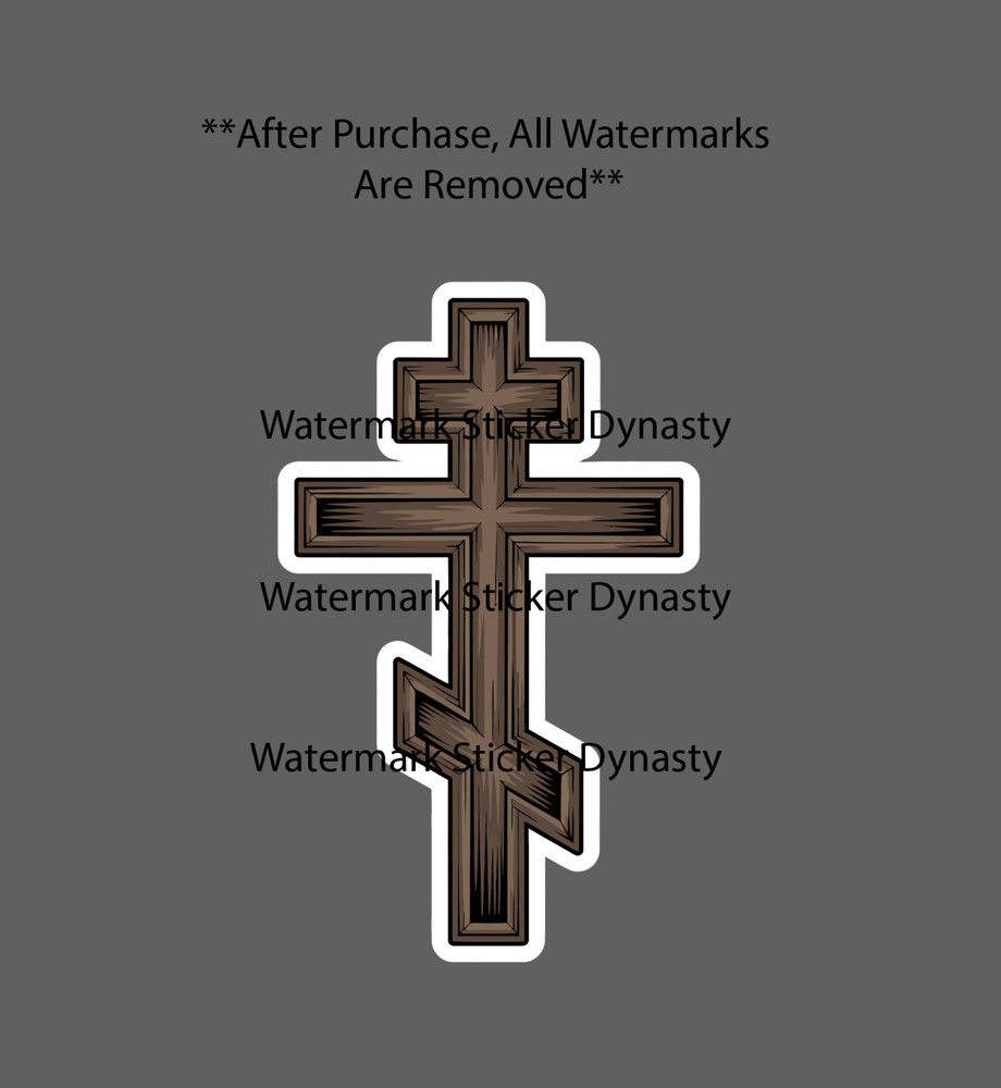 Orthodox Cross Sticker Waterproof Decal Faith Orthodoxy Church Jesus Gift NEW