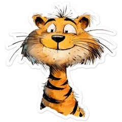 Funny Cute Tiger – Vinyl Decal Sticker – Car Window Laptop – ebn12297