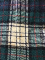 Pendleton 100% Virgin Wool Tartan Plaid Fringe Blanket Throw BlueGreen 66”x 52”