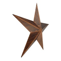 Metal Barn Star Rustic Brushed Copper Texas Tin Wall Decor Wall Mounted 11.5″