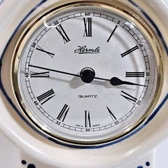 Royal Goedewaagen Amata Ceramic Mantel Clock Hermle Quartz Handpainted Germany