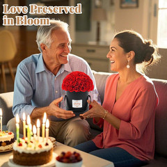 Flowers Roses Forever Gifts for Women – 49 Preserved Flowers Real Roses Birthday