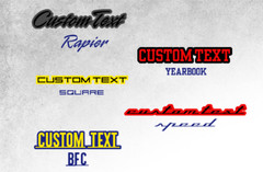 Custom Acrylic Lazer Cut MULTI COLOR Car Emblem Badge Customized Text Names LOGO