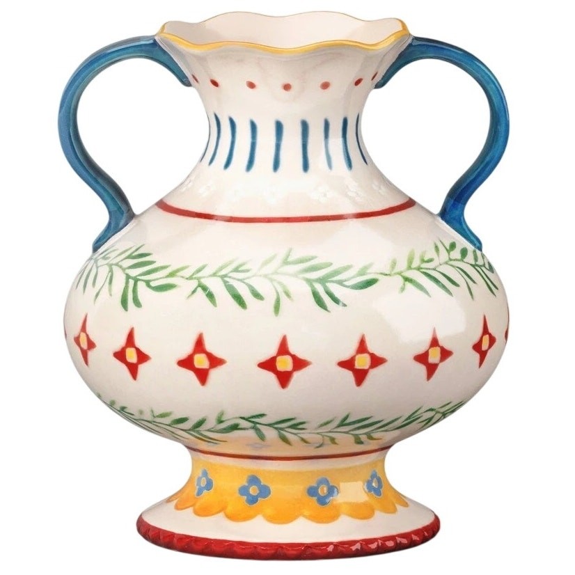 Painted Ceramic Vase – Threshold Multicolor Decorative BOHO Table Vase