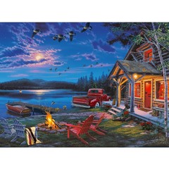 Rivers Edge Products LED Canvas, 24″ x 16″, Fiber Optic Light Up Wall Art, The