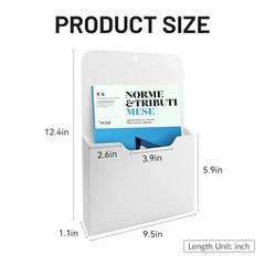 Magnetic File Holder, Magnetic Mail and Paper Organizer for Magnetic 2 Pack