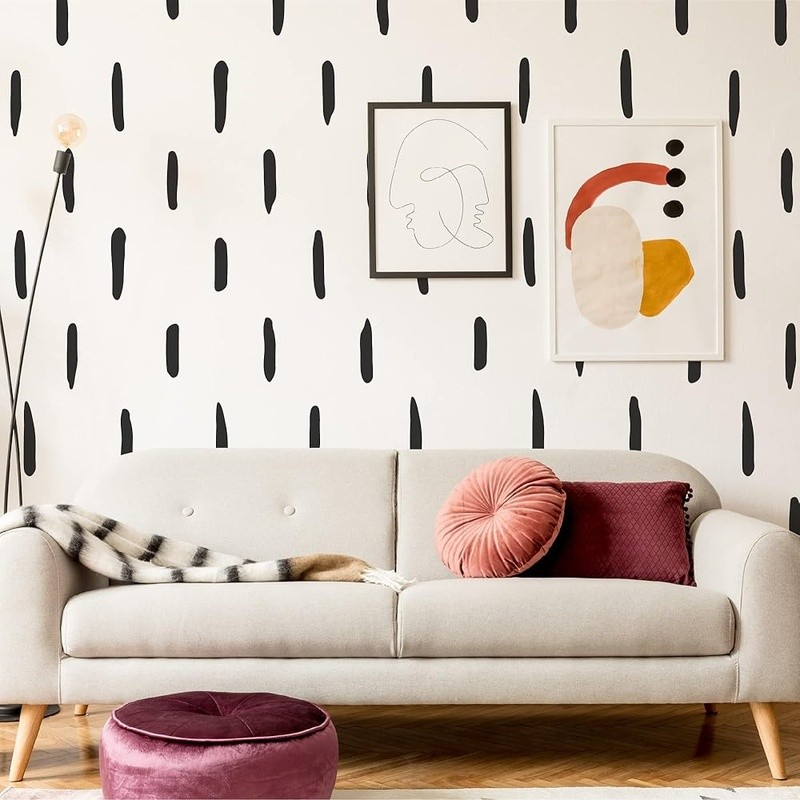 Waterproof Removable Vinyl Wall Decals Stripes Home Office Decor Stickers US
