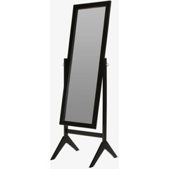 Floor Mirror Wood Rectangular Cheval Free Standing Espresso Oak White Black