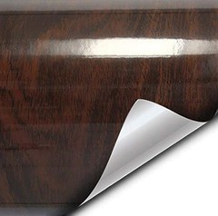 VVIVID High Gloss Dark Brown Cedar Striped Wood Grain Faux Finish Textured Vi…