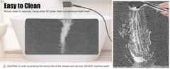 Extra Large Shower Mat, 35.4 x 59.1 Inch Non Slip Shower Mats for Inside