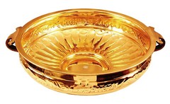 Brass Urli Embossed Design Decorative Bowl For Home Decor & Festive Item US