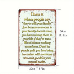 Metal Sign Vintage English Poster 8×12 Inches Wall Decor
