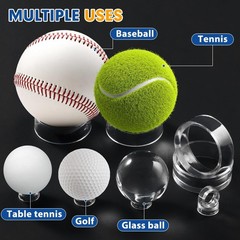 30-Piece Acrylic Display Ring Holders | 10lb Capacity for Small Spheres