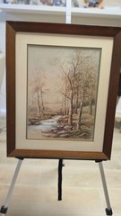 The Fall River in 19″ X 23″ Brown Wood Frame