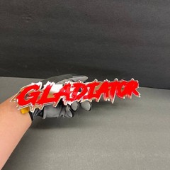 1x Gladiator Custom Text 3D Acrylic Car Emblem Badge Multicolor Laser Cut decal