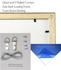 Black Newspaper Frame With Mat Made For Media Measuring 11×17 Inches