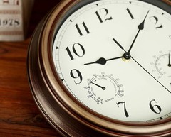 Rsobl 12 Inch Indoor Outdoor Wall Clock Waterproof with Temperature and Humid…