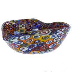 GlassOfVenice Murano Glass Millefiori Decorative Heart Bowl – Multicolor