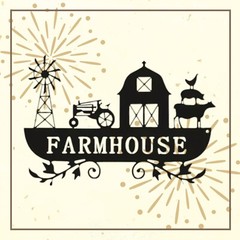 Metal Black Wall Art Farmhouse Rustic Farm Scene 12×8 Inches US Shipper