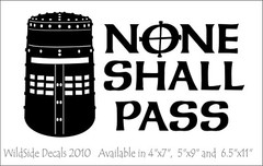 None Shall Pass Decal Monty Python Movie Quote car window funny vinyl sticker