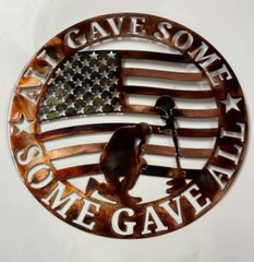 All Gave Some, Some Gave All—Veterans or Memorial Day Metal Wall Art-Patriotic