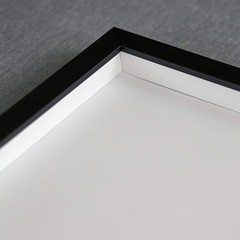 22×6 Shadow Box Frame Black | 1 inches Deep Real Wood Contemporary Shadowbox Dis