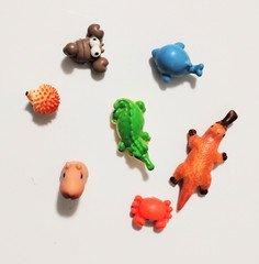 7 Pc Lot Unique & Cute Older Animals Mini Fridge Magnets