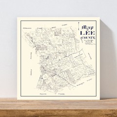 Old Map of Lee County, TX 1888 – Vintage Texas Art