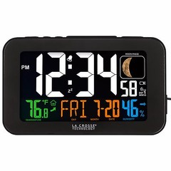 617-1485B La Crosse Technology Atomic Color Digital Alarm Clock USB – Open Box