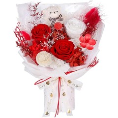 Real Forever Flowers Bouquet, Preserved Flowers Arrangement, Long Lasting