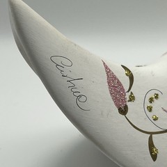 Venetian Style Hand painted Ceramic Crescent Moon Mask Fantasy Wall Decor