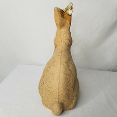 Vtg Paper Mache Pulp Rabbit Bunny Easter Drake Process Tan Glass Eyes 1950s