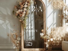 Custom Wedding Mirror Decal, Personalized Sign, Personalized Vinyl Sticker