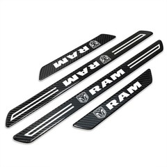 RAM Black Carbon Fiber Universal Door Sill Protector Kick Plates