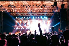Rock and Roll Band Musical Concert Excited Crowd Photo Photograph Poster 36×24