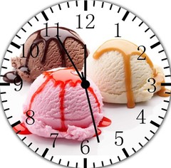 Ice Cream Wall Clock E101 Personalized option with adding name