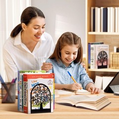 2 Pair Book Ends Bookends Tree Book Ends for Shelves Modern Book Ends Decorative