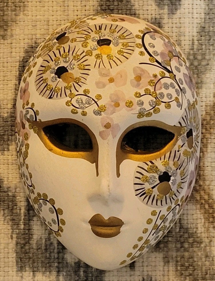 3.5″ X 2.5″ Ceramic Mask Hand Painted Made In Italy