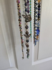 Hand Beaded Suncatcher / Mobile Assorted Colorful Beads for patio or any room