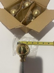 Solid Brass Bedpost Balls / Knobs. Set of Four. New In Package. Crafts.