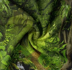 Green Plants Forest Extra Large Tapestry Wall Hanging Art Nature Background