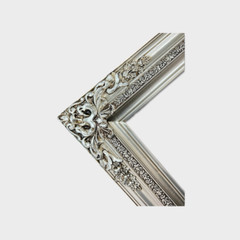 12 X 18 In Stock-Traditional compo XL ornate corners wood frame,Silver Leaf.