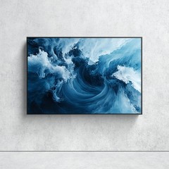 Abstract Artwork Blue Waves Canvas Painting Print Wall Art Poster Home Decor