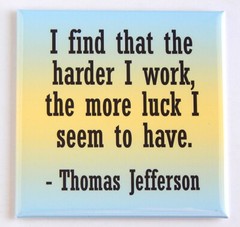 «I Find That…» FRIDGE MAGNET inspirational quote thomas jefferson