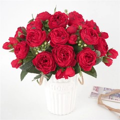 30CM Fake Roses Silk Peony Artificial Flowers Cheap New Year s Christmas